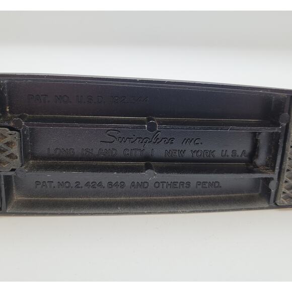 Vintage Swingline 333 Stapler Mid Century Black Long Island NY Ronnie Bag Co - Picture 11 of 16